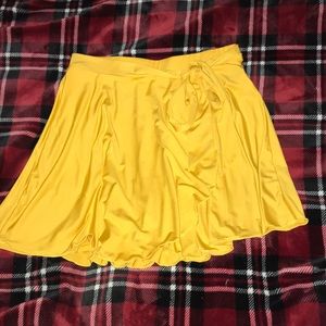 Yellow wrap skirt